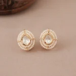 Stunning kundan layer gold plated pendant set - Image 3