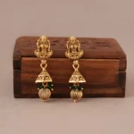Long antique gold ma lakshmi pendant set - Image 2