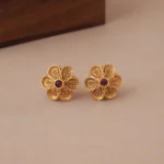 Stunning elegant floral antique gold pendant set - Image 3