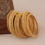Stunning intricate antique stone bangle set (set of 6 ) - Image 4