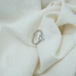 Silver Heart-Center Ring with Accent Stones - Image 3