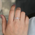 Silver Heart-Center Ring with Accent Stones