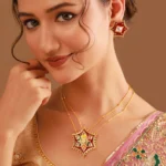 Gota Patti Meena Sitara Necklace Set