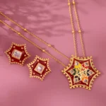 Gota Patti Meena Sitara Necklace Set - Image 2