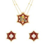Gota Patti Meena Sitara Necklace Set - Image 3