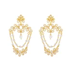 Gota Patti Shahi Jhalar Earrings - Image 3
