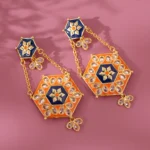 Gota Patti Shahi Jharokha Baaliyan Earrings - Image 2