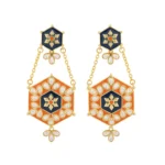 Gota Patti Shahi Jharokha Baaliyan Earrings - Image 3
