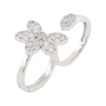 Halo Essence Floral Front Open Ring - Image 2
