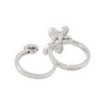 Halo Essence Floral Front Open Ring - Image 4
