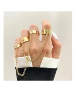 Funky Punk Chain Ring Set of 2 Pair