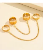 Funky Punk Chain Ring Set of 2 Pair - Image 3