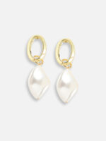 Gold Plated Contemporary Drop Earrings - Image 4