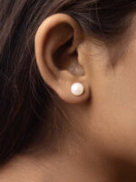 Sterling Silver Gold Plated Circular Stud Earrings