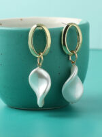 Gold Plated Contemporary Drop Earrings - Image 3
