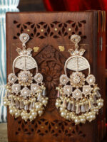 Gold-Plated Contemporary Pearl Drop Earrings
