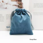 Colors Silky Velvet Jewelry Pouch,Drawstring Pocket Purse,Blue Pink Green Small Gift Bag for Cosmetic Sample Lipsticks Earrings Necklace