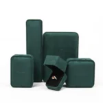 500 Dark Green Custom Suede Jewelry Boxes With Outer Box Jewelry Packaging Box Luxury Bangle Bracelet Earring Necklace Ring