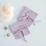 50pcs Custom Microfiber Jewelry Pouch: Personalized Logo Embossed Gift Bags