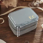 Custom Name Velvet Jewelry Box • Watch Box for Women • Personalized Jewelry Box • Bridesmaid gift • Personalised Gift • Birthday Gift - Image 2