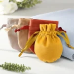 Small Silky Velvet Pouch Drawstring Gift Bags Luxury Thick Velvet Pouches Custom Logo Jewelry Pouch Favor bags Jewelry Packaging - Image 2