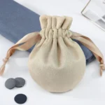 Small Silky Velvet Pouch Drawstring Gift Bags Luxury Thick Velvet Pouches Custom Logo Jewelry Pouch Favor bags Jewelry Packaging - Image 5