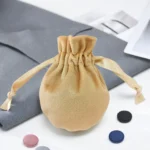 Small Silky Velvet Pouch Drawstring Gift Bags Luxury Thick Velvet Pouches Custom Logo Jewelry Pouch Favor bags Jewelry Packaging - Image 7
