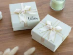 Personalized White Gift Box with Ribbon: Custom Jewelry & Party Favor Box - Image 2