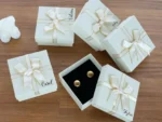 Personalized White Gift Box with Ribbon: Custom Jewelry & Party Favor Box - Image 3