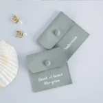 Custom Jewelry Pouches,Personalized Name Envelope Pouch,Jewelry Organizer,Wedding Favor Gift Bag,Gift for Her,Gift for Bridal Party - Image 2